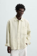 Zara Textured Overshirt With Pockets