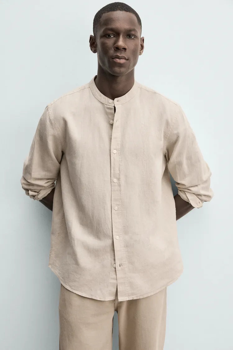 Zara Relaxed Fit Linen/Cotton Shirt