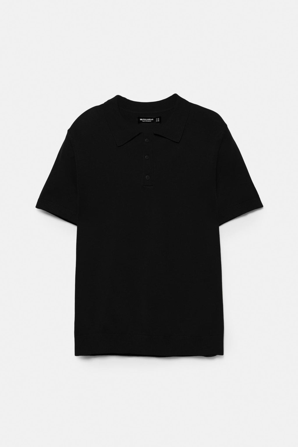 Pull&Bear Short Sleeve Knit Polo Shirt