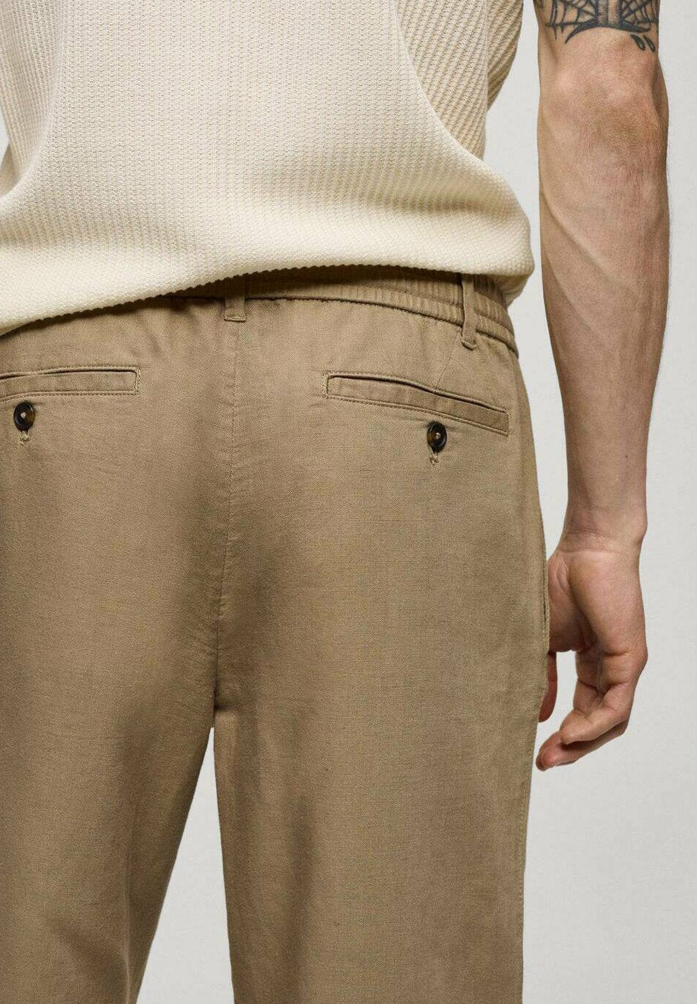 Mango Slim-Fit Trousers With Drawstring