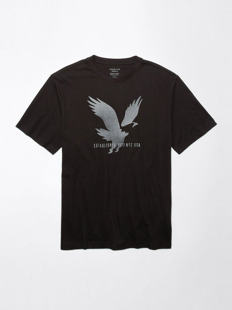 American Eagle Black Logo Graphic T-Shirt