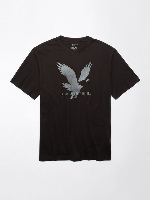 American Eagle Black Logo Graphic T-Shirt