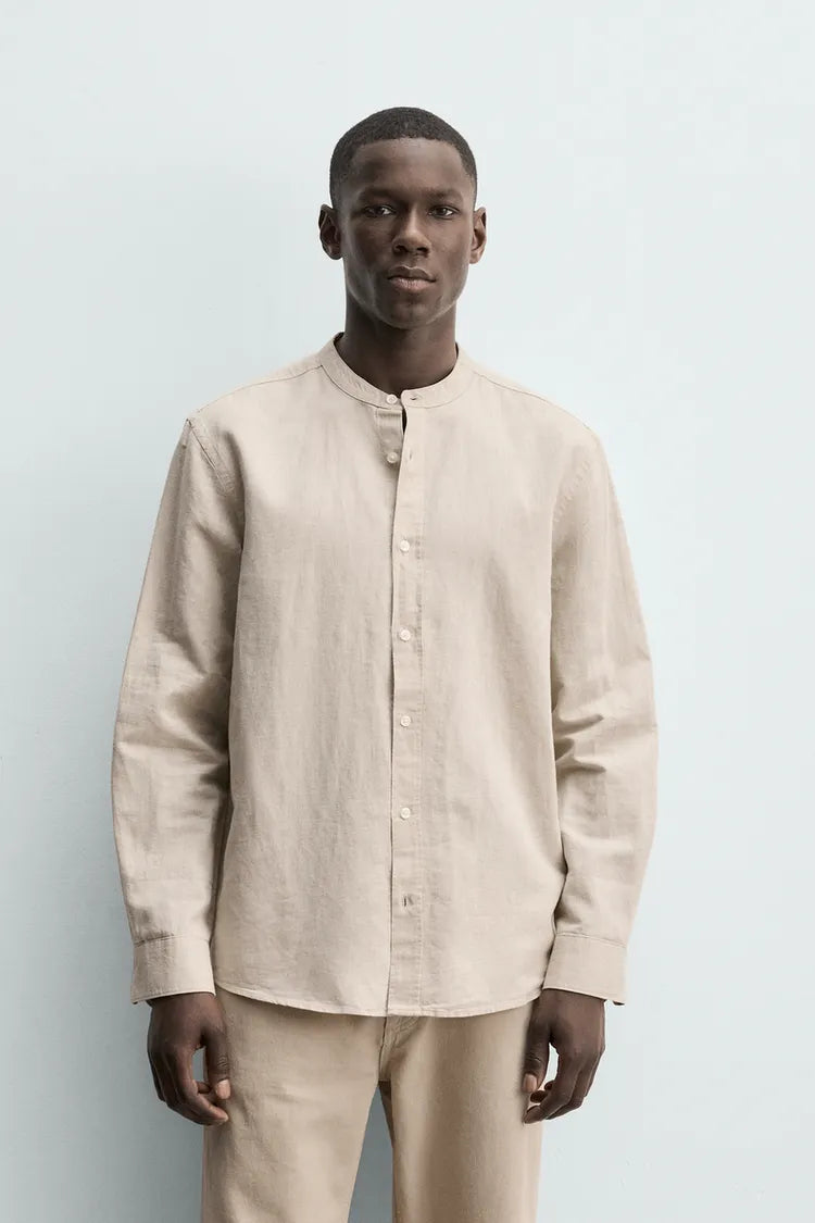 Zara Relaxed Fit Linen/Cotton Shirt