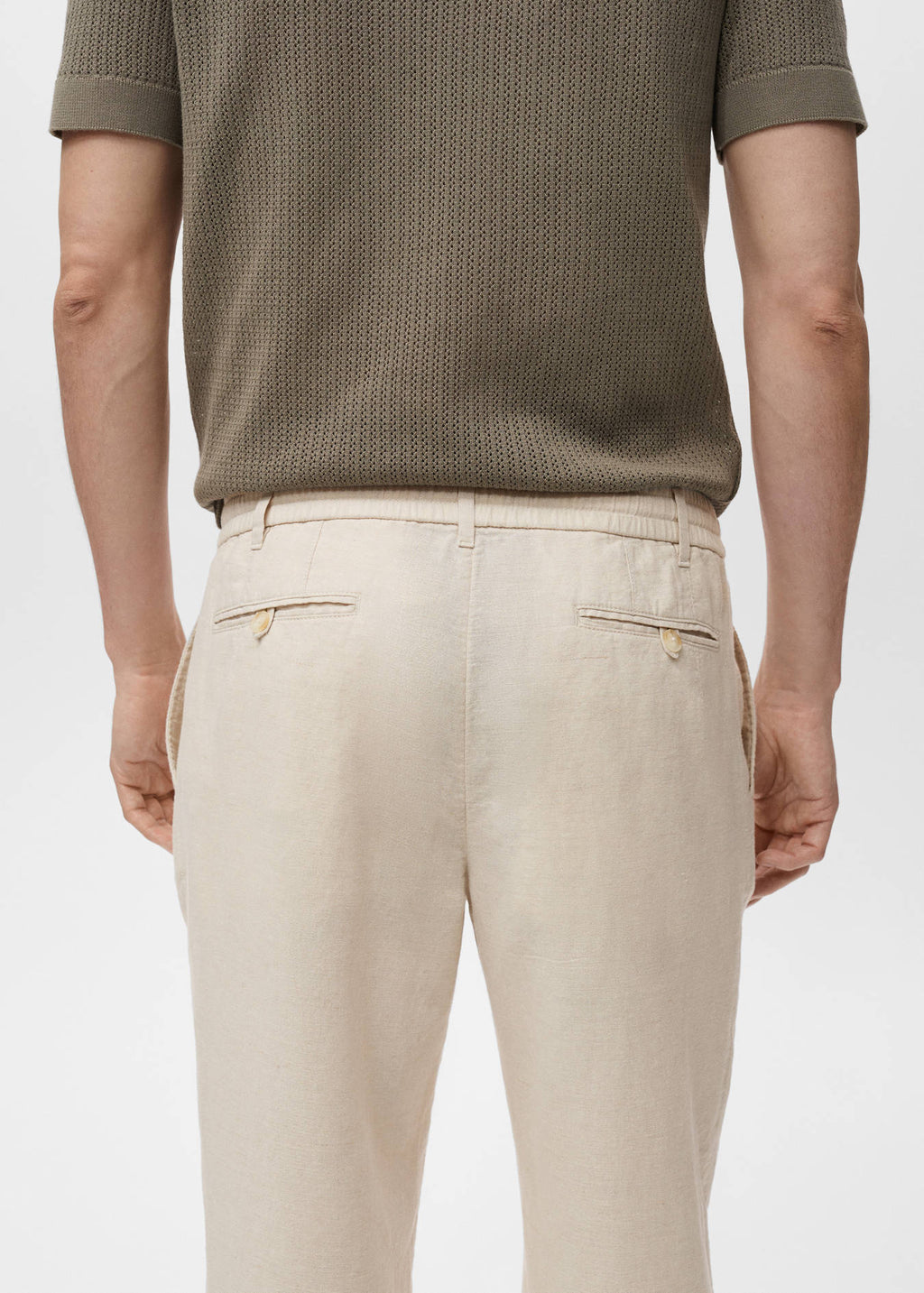 Mango Slim-Fit Trousers With Drawstring