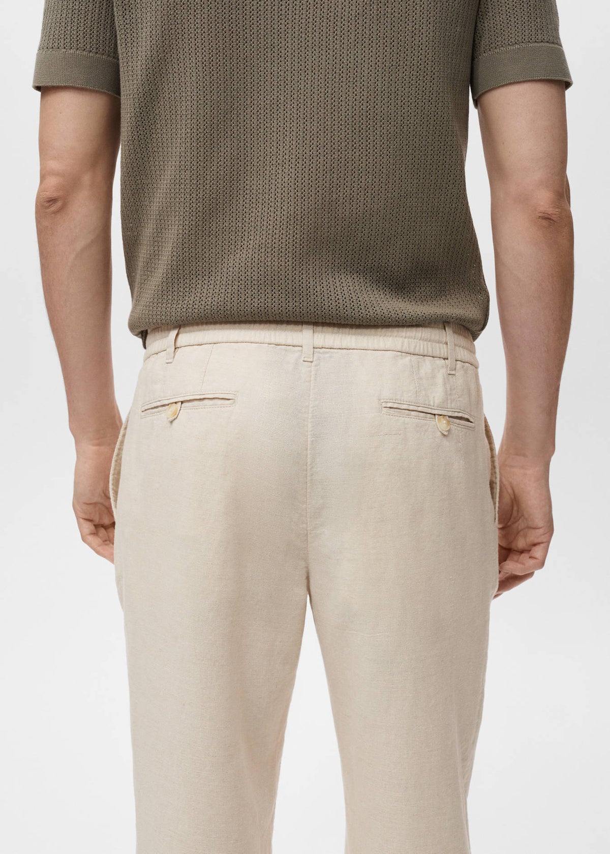 Mango Slim-Fit Trousers With Drawstring