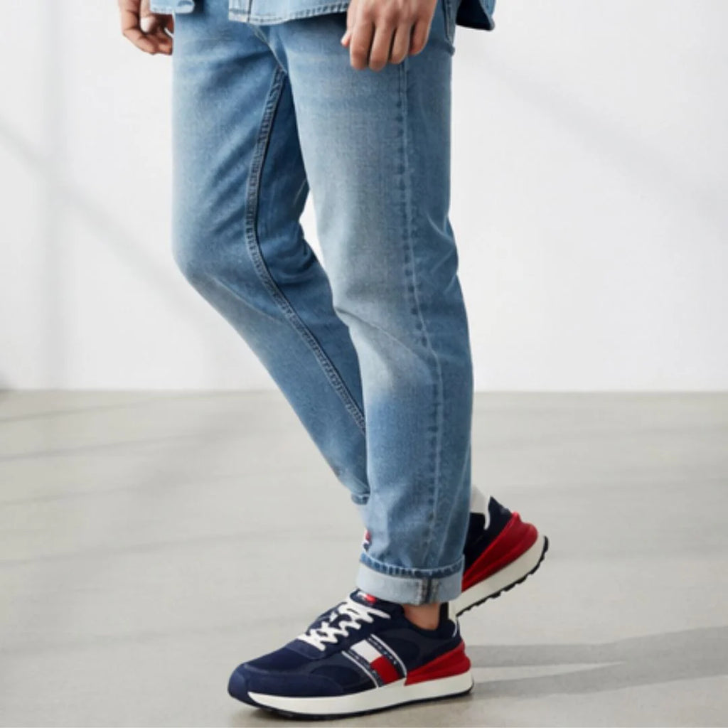 Tommy Suede Cleat Mixed Texture Trainers