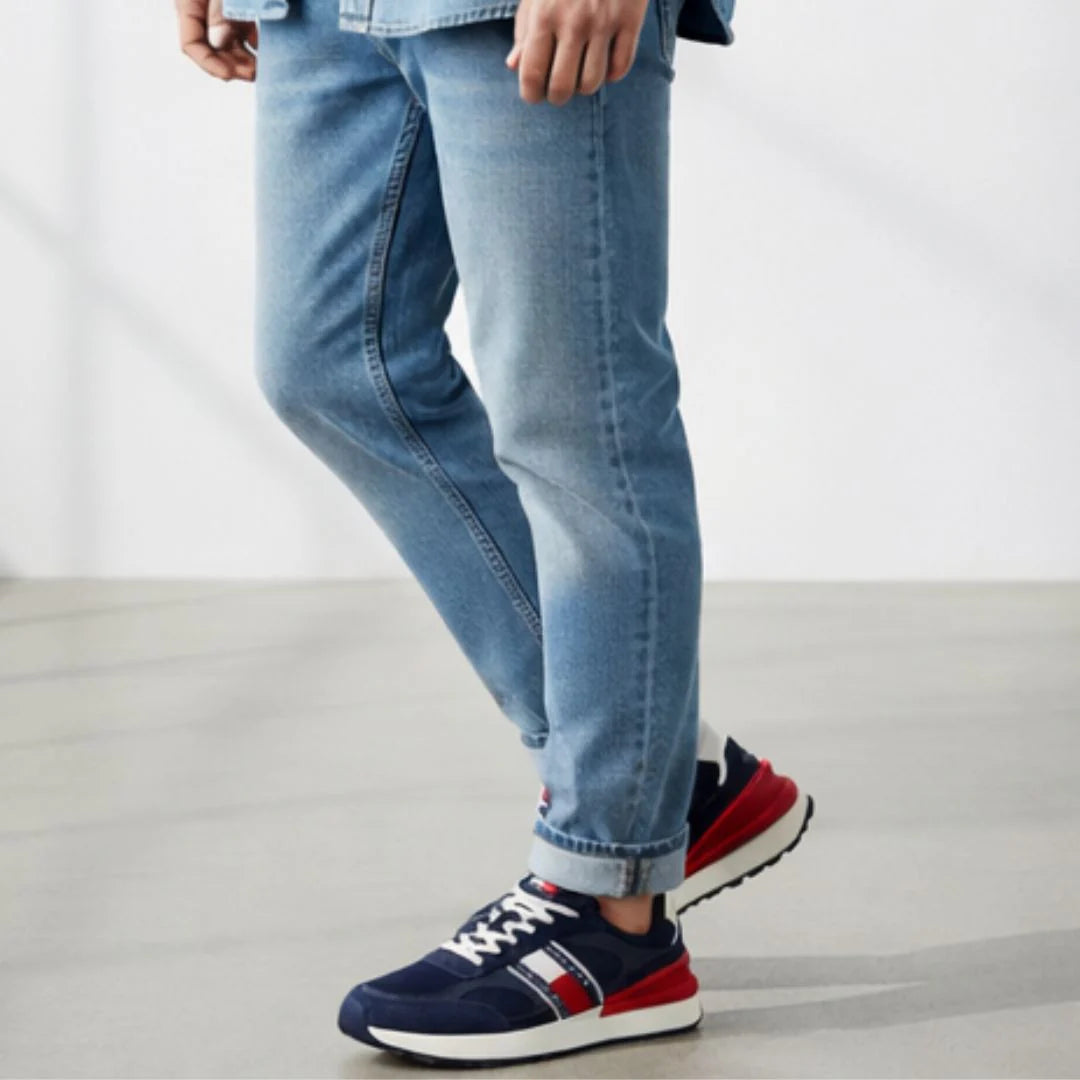 Tommy Suede Cleat Mixed Texture Trainers