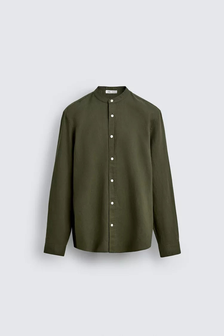 Zara Relaxed Fit Linen/Cotton Shirt