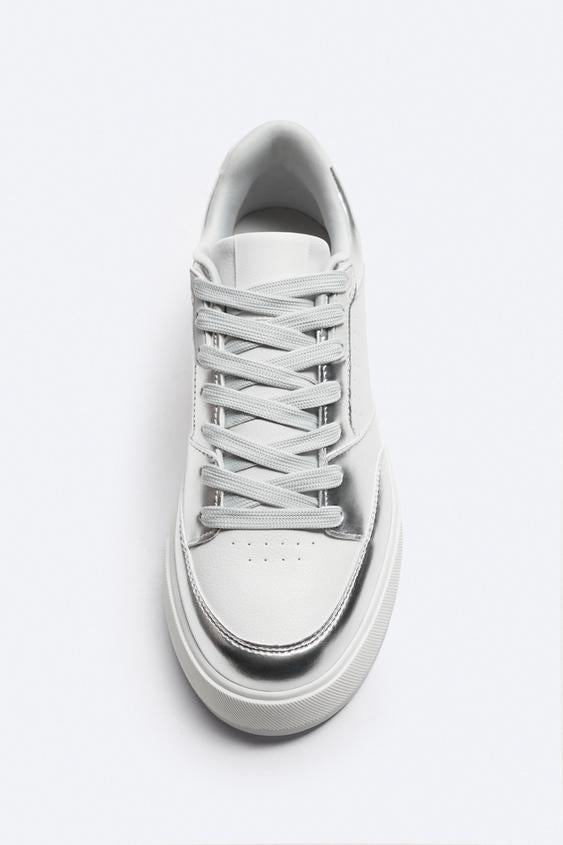Zara Metallic Sneakers