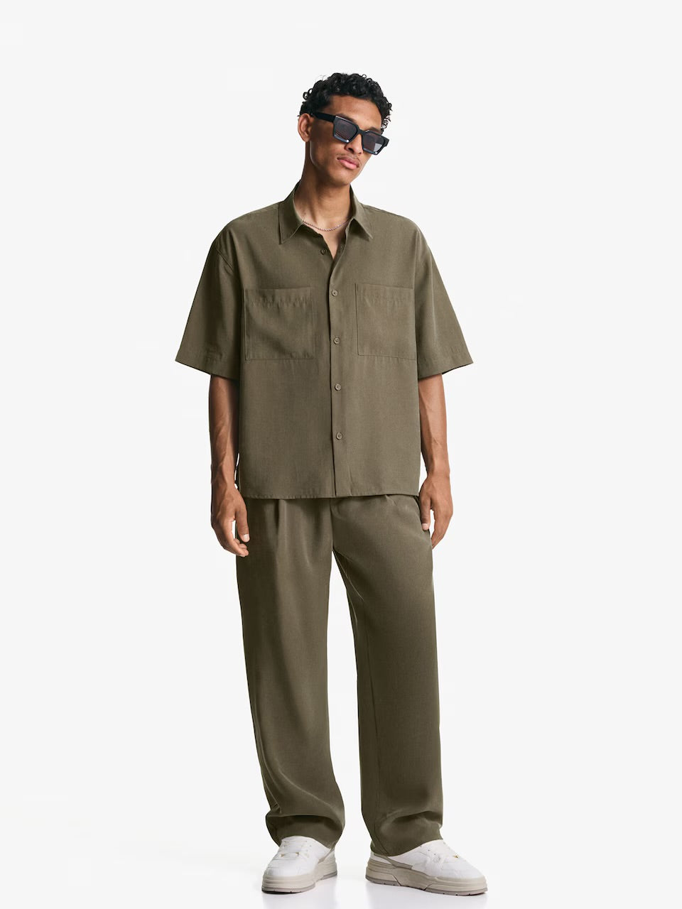 Bershka Loose Fit Shirt With Two Pockets