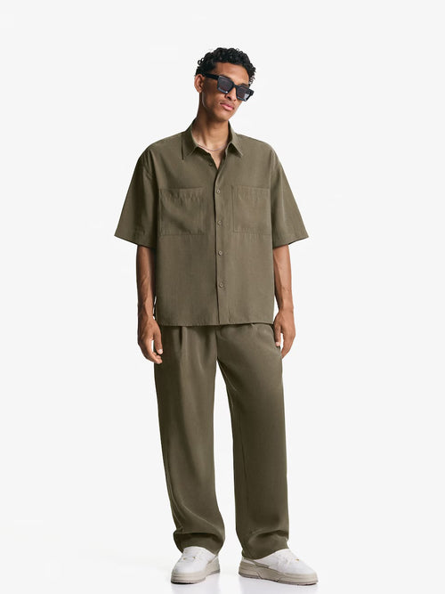 Bershka Loose Fit Shirt With Two Pockets
