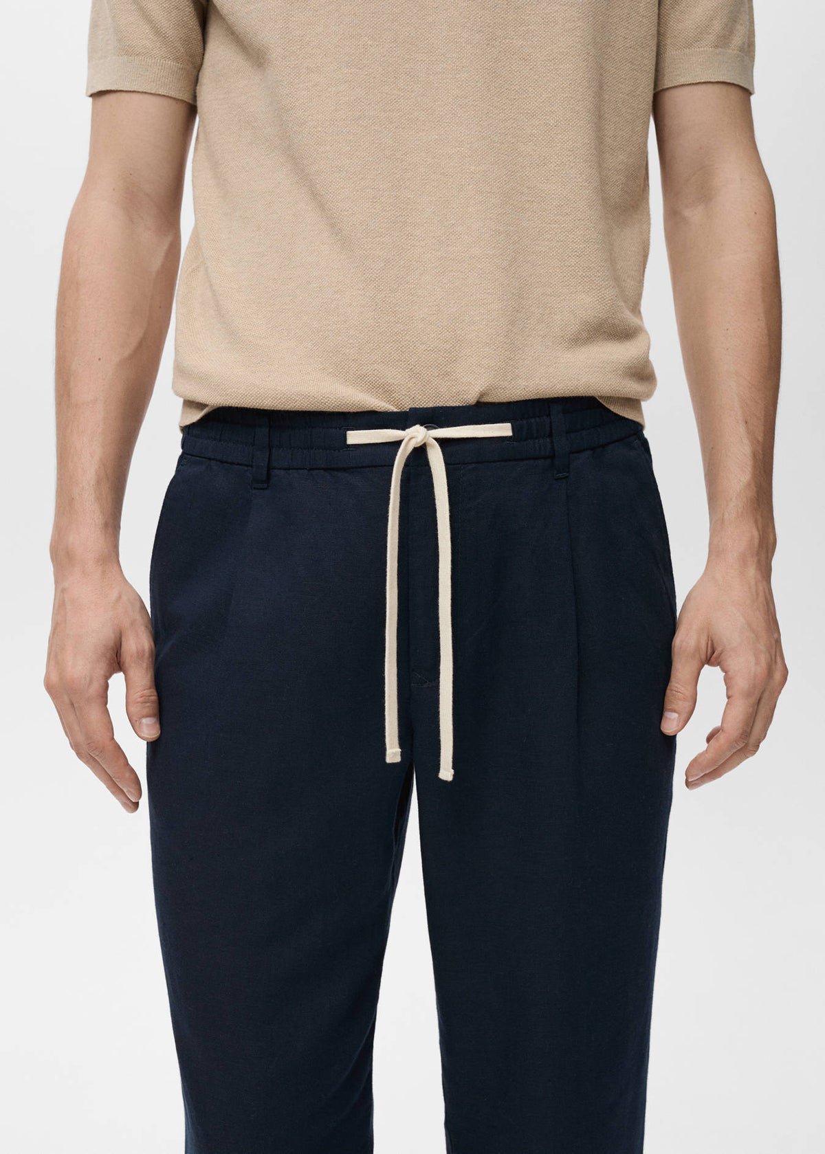Mango Slim-Fit Trousers With Drawstring