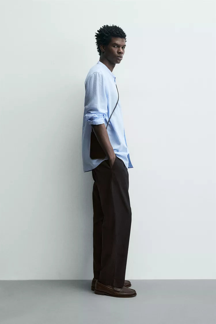 Zara Relaxed Fit Linen/Cotton Shirt