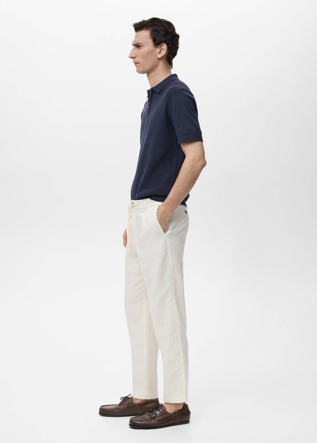 Mango Slim-Fit Trousers With Drawstring
