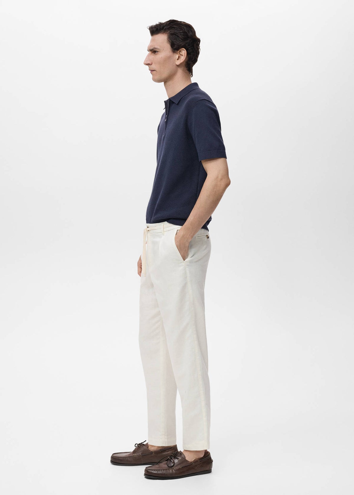 Mango Slim-Fit Trousers With Drawstring