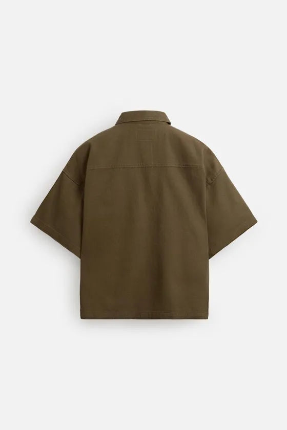 Zara Boxy Fit Tshirt With Zip