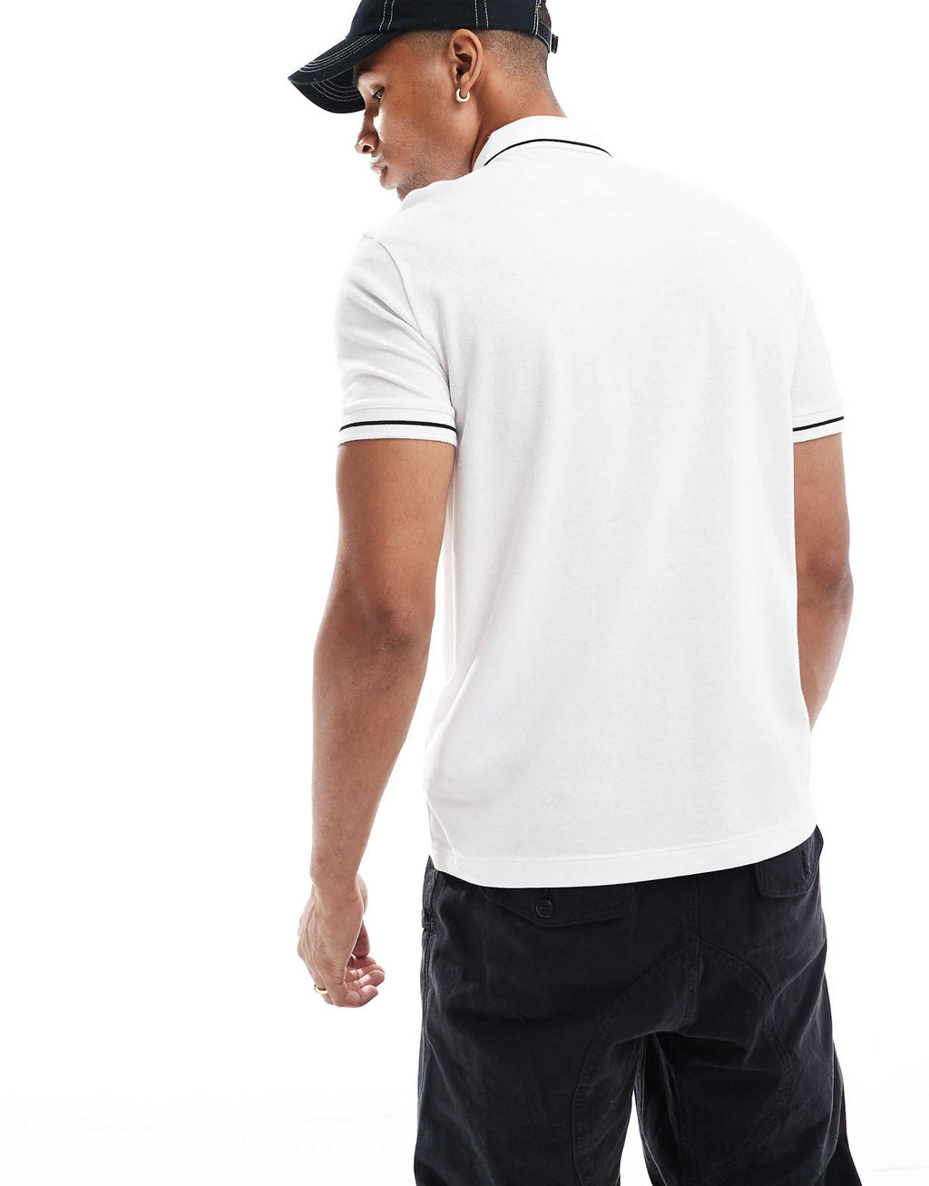 Armani Exchange Polo Shirt With Contrasting Profiles & Logo On The Chest