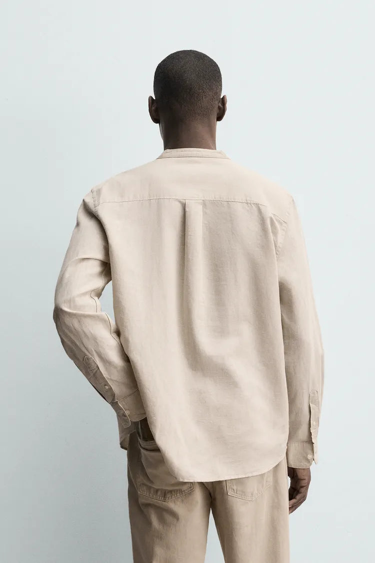 Zara Relaxed Fit Linen/Cotton Shirt
