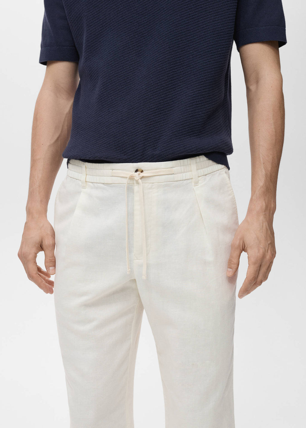 Mango Slim-Fit Trousers With Drawstring
