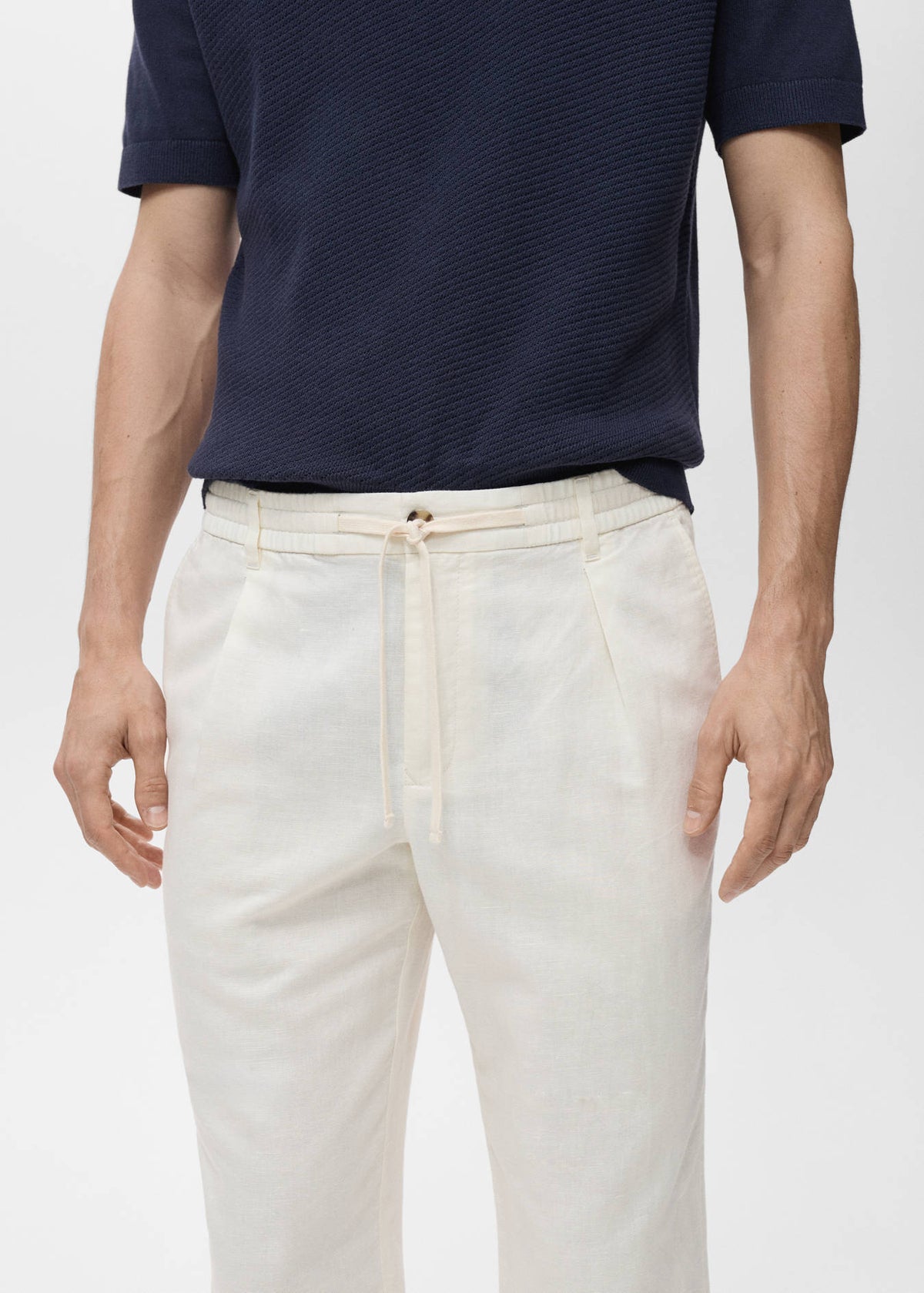 Mango Slim-Fit Trousers With Drawstring