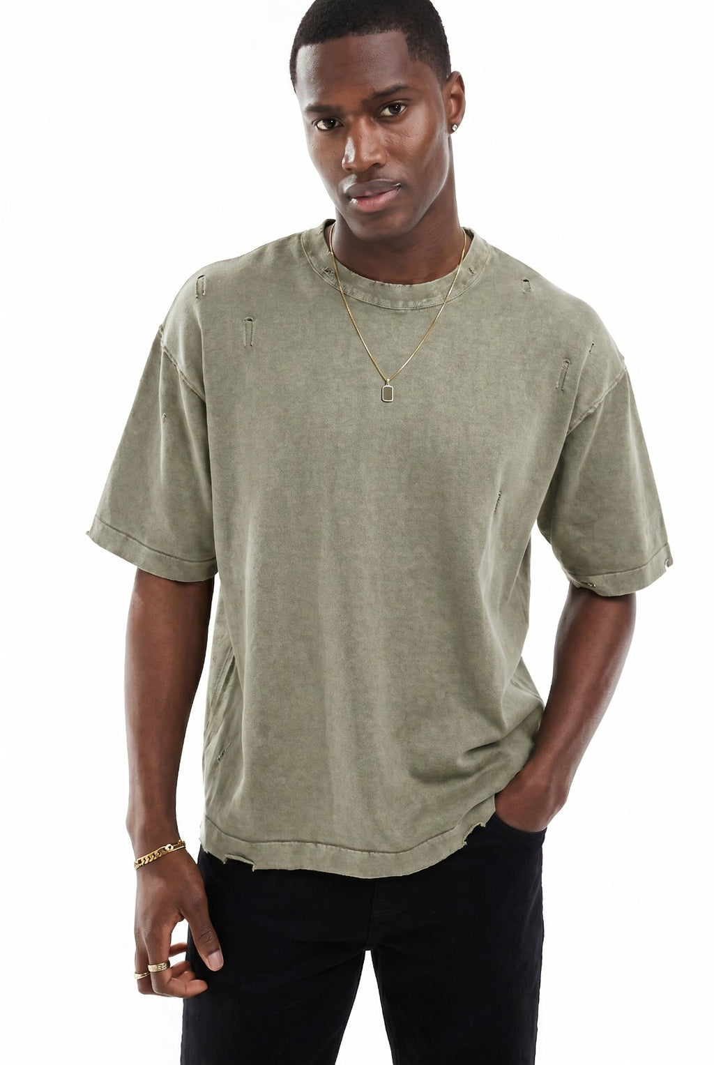 Bershka Ripped Tshirt