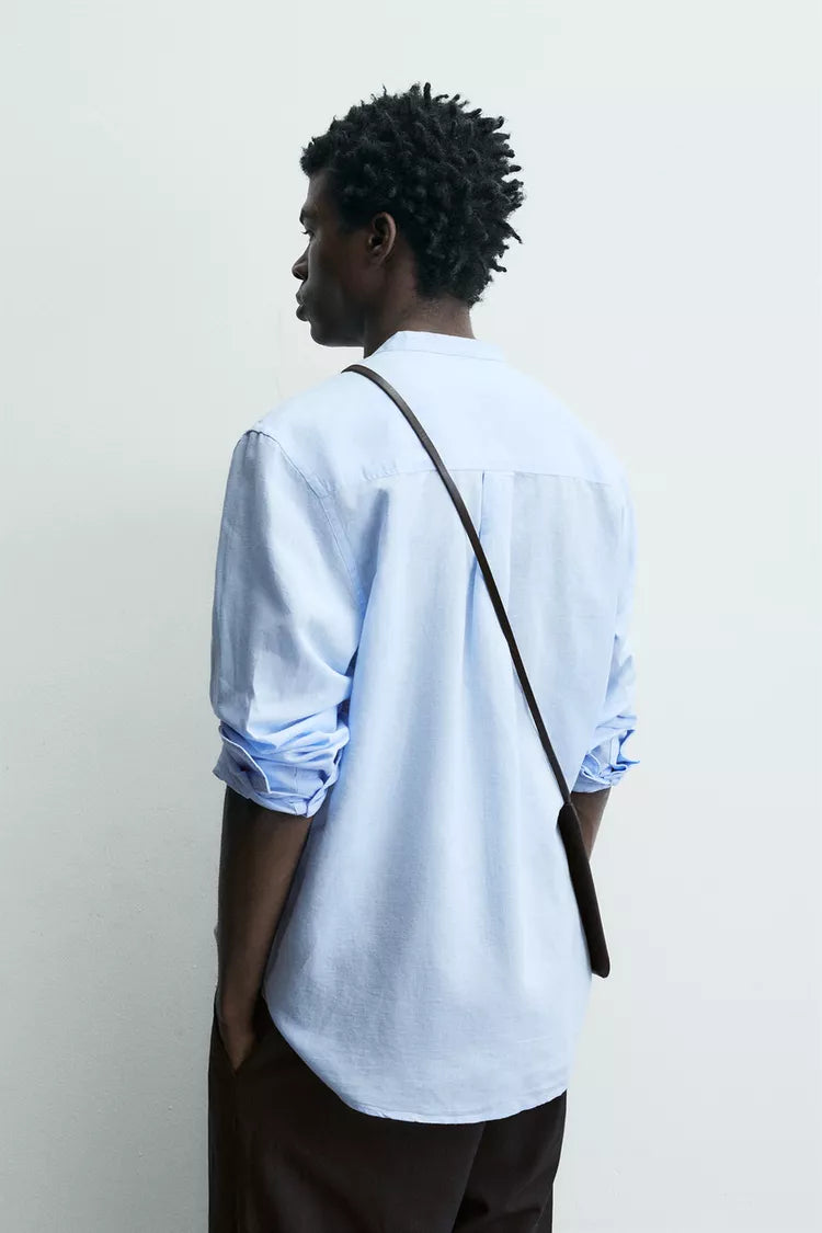 Zara Relaxed Fit Linen/Cotton Shirt