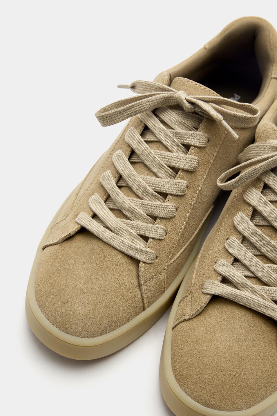 Pull&Bear Leather Split Suede Trainers