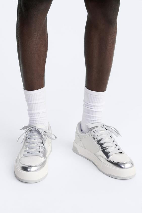 Zara Metallic Sneakers