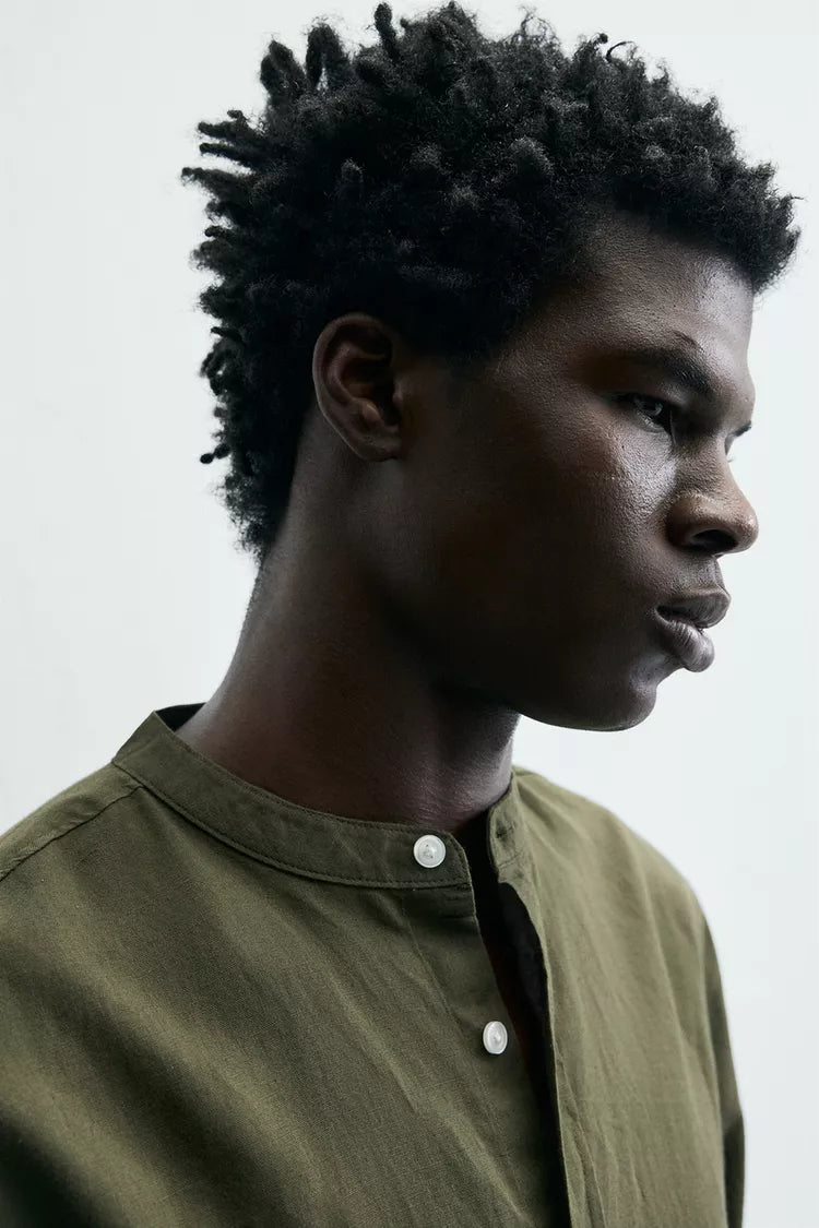 Zara Relaxed Fit Linen/Cotton Shirt