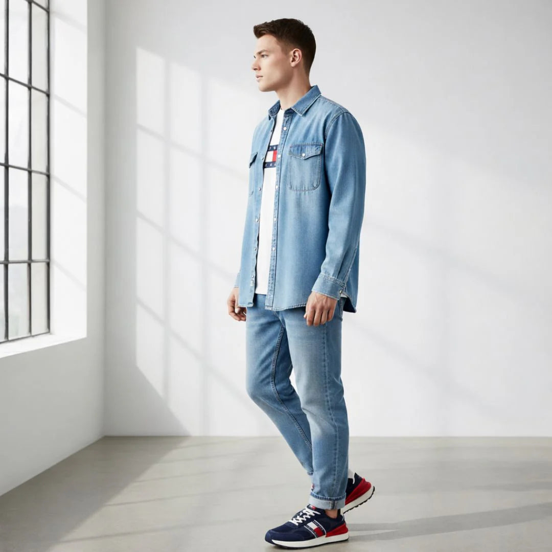 Tommy Suede Cleat Mixed Texture Trainers