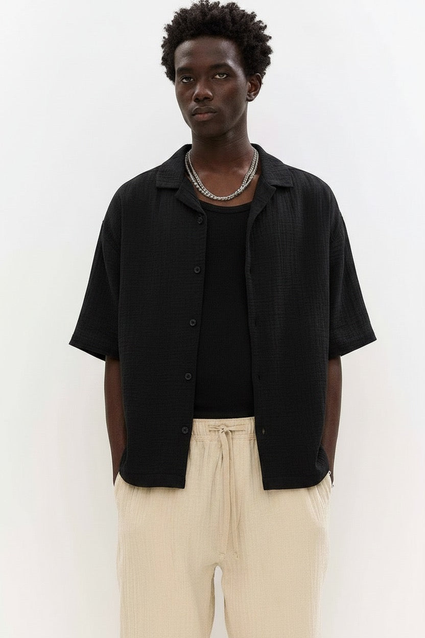 Pull&Bear Short Sleeve Rustic Shirt