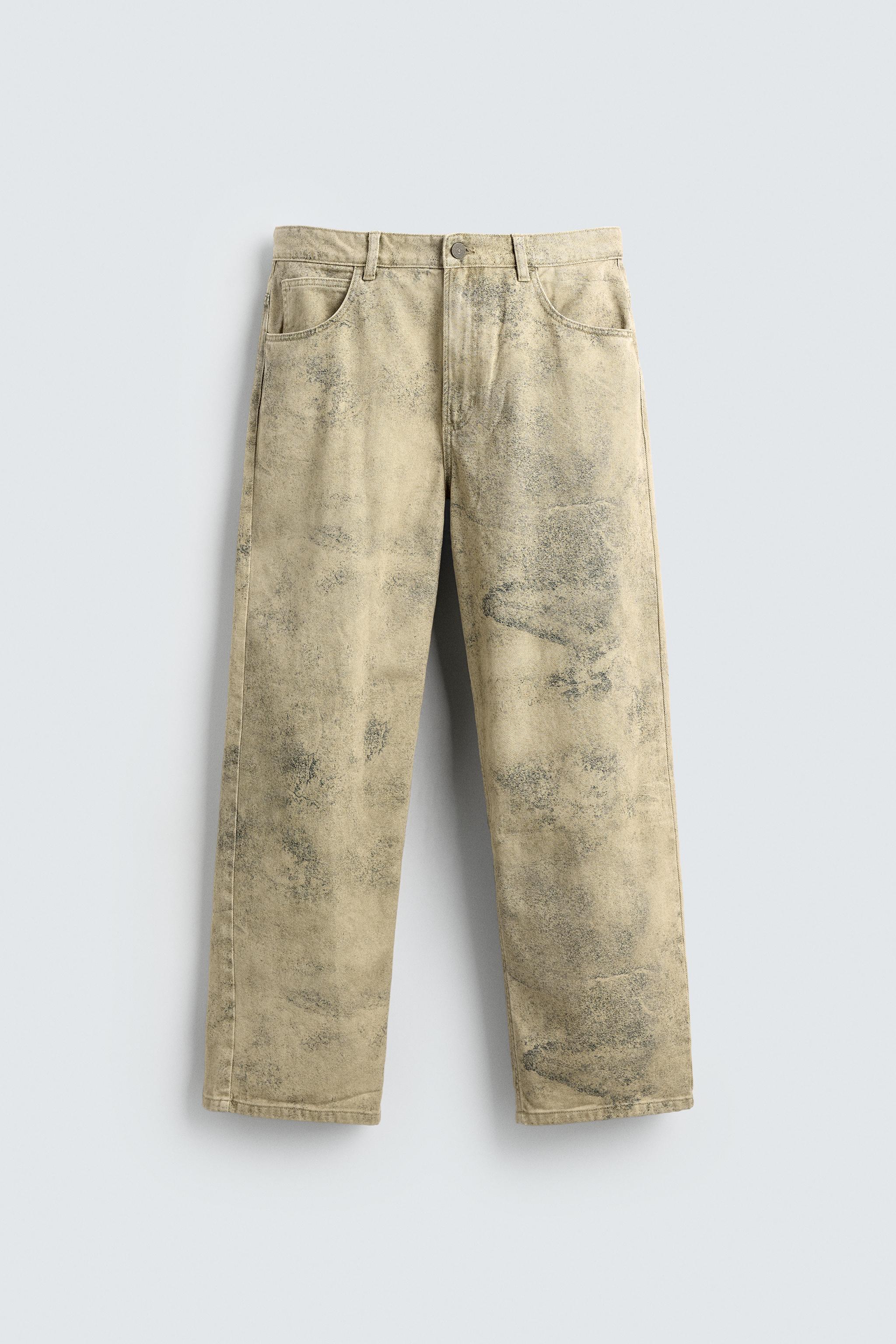 Zara Faded Print Baggy Fit Trousers