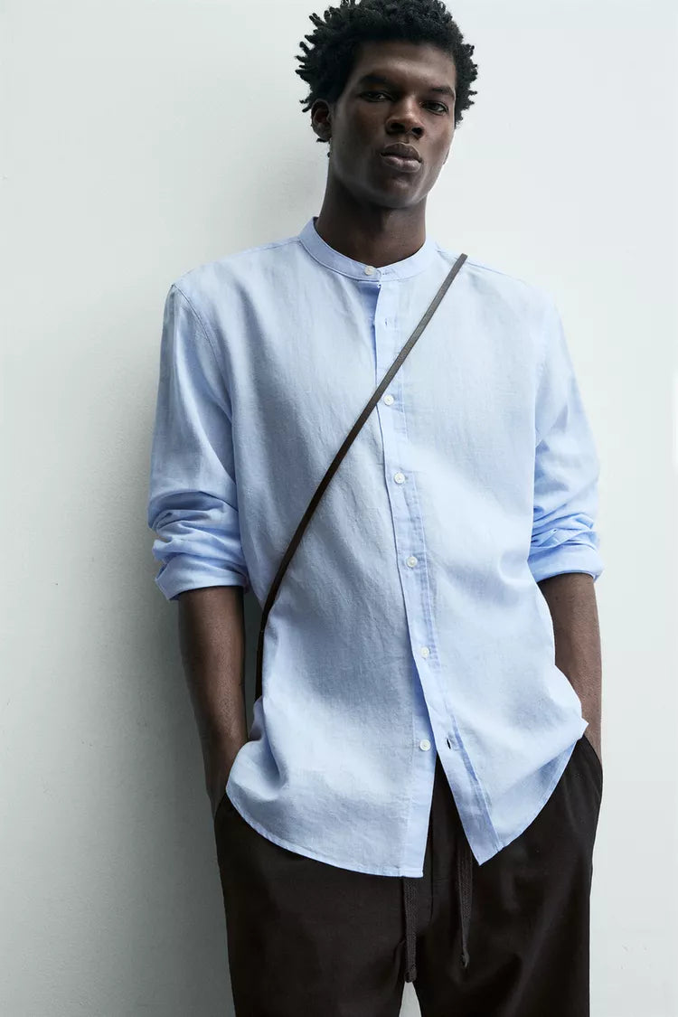 Zara Relaxed Fit Linen/Cotton Shirt