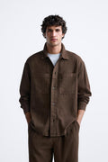Zara Oversized Shirt With Double Pocket