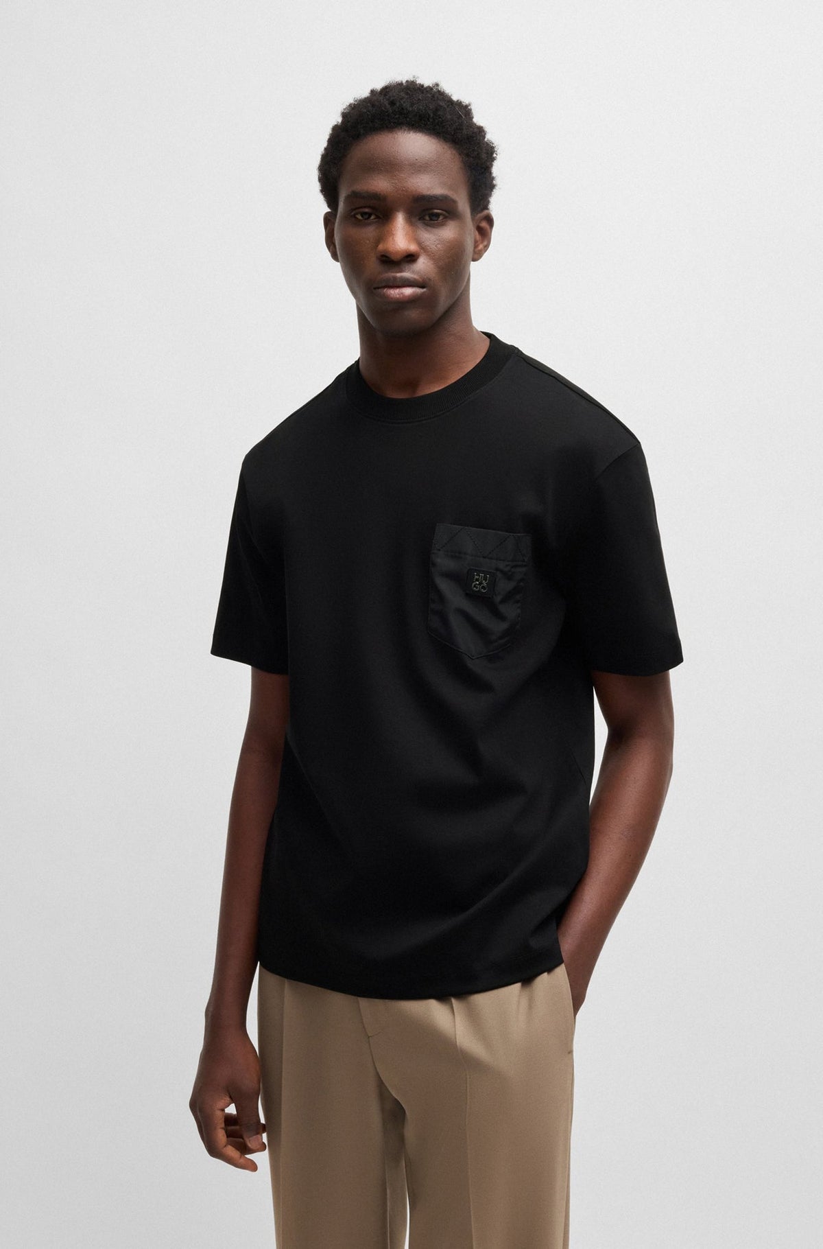 Hugo Boss Regular With Fit Metal Logo Pocket Tshirt