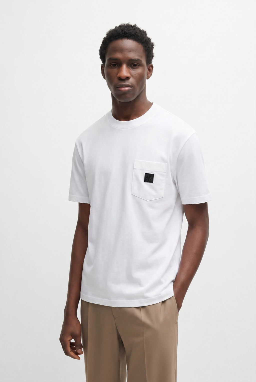Hugo Boss Regular Fit With Metal Logo Pocket Tshirt