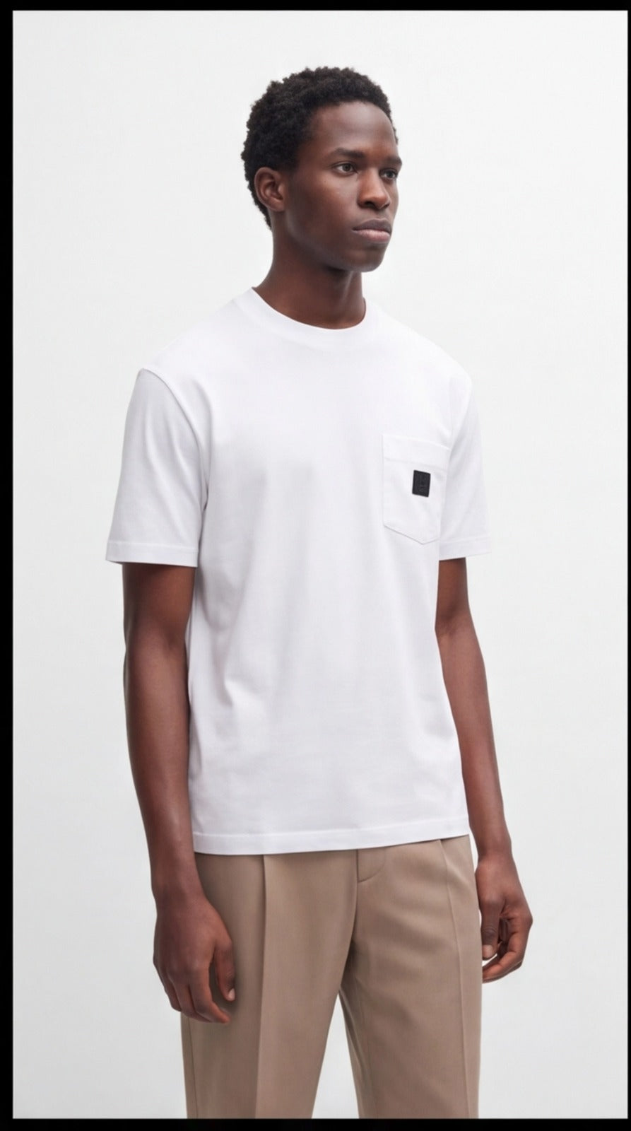 Hugo Boss Regular Fit With Metal Logo Pocket Tshirt