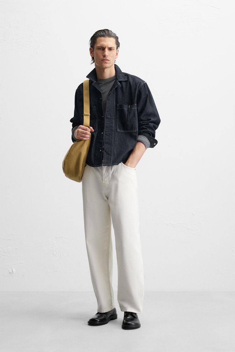 Zara Denim Boxy Fit Shirt