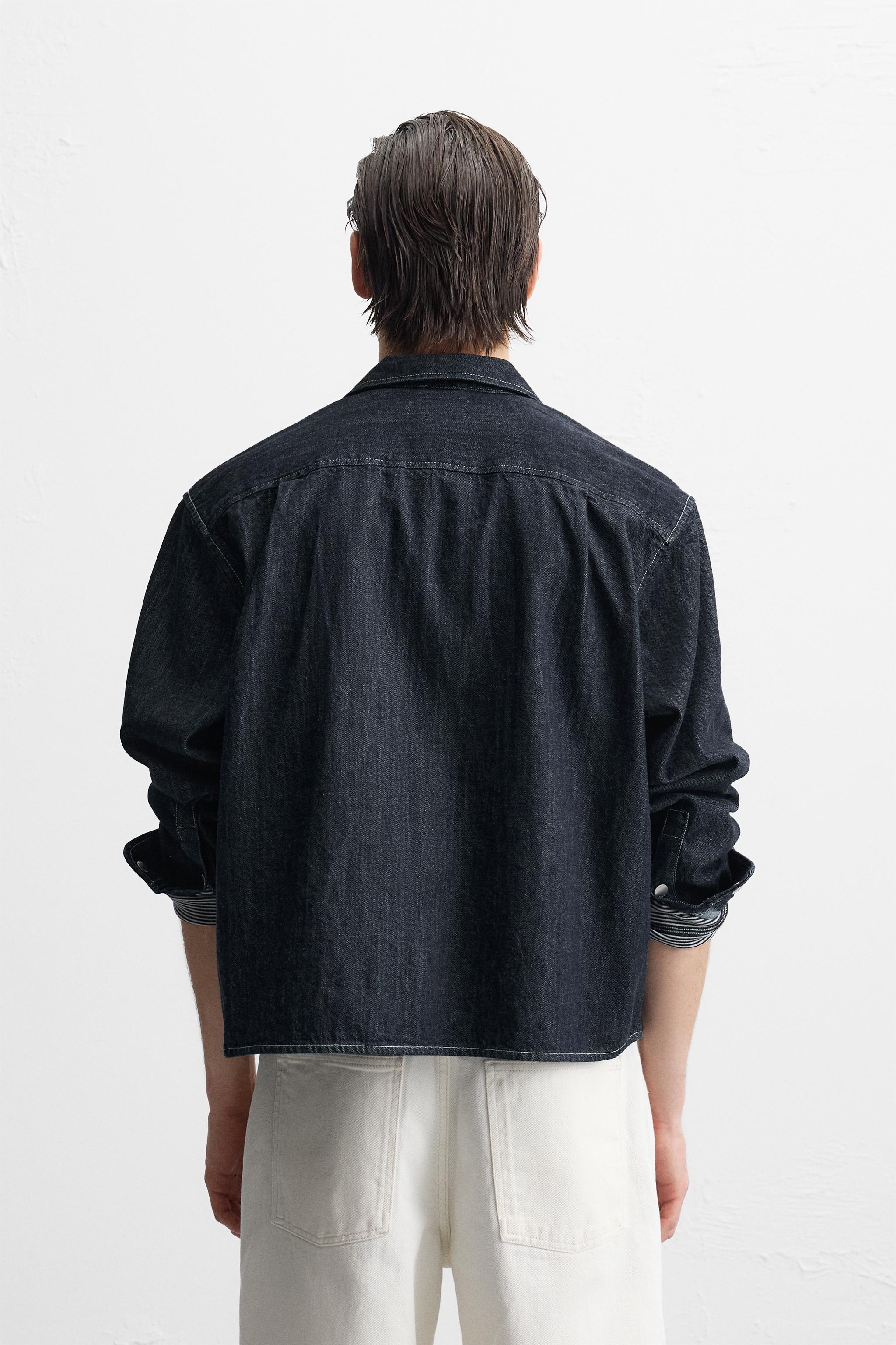 Zara Denim Boxy Fit Shirt