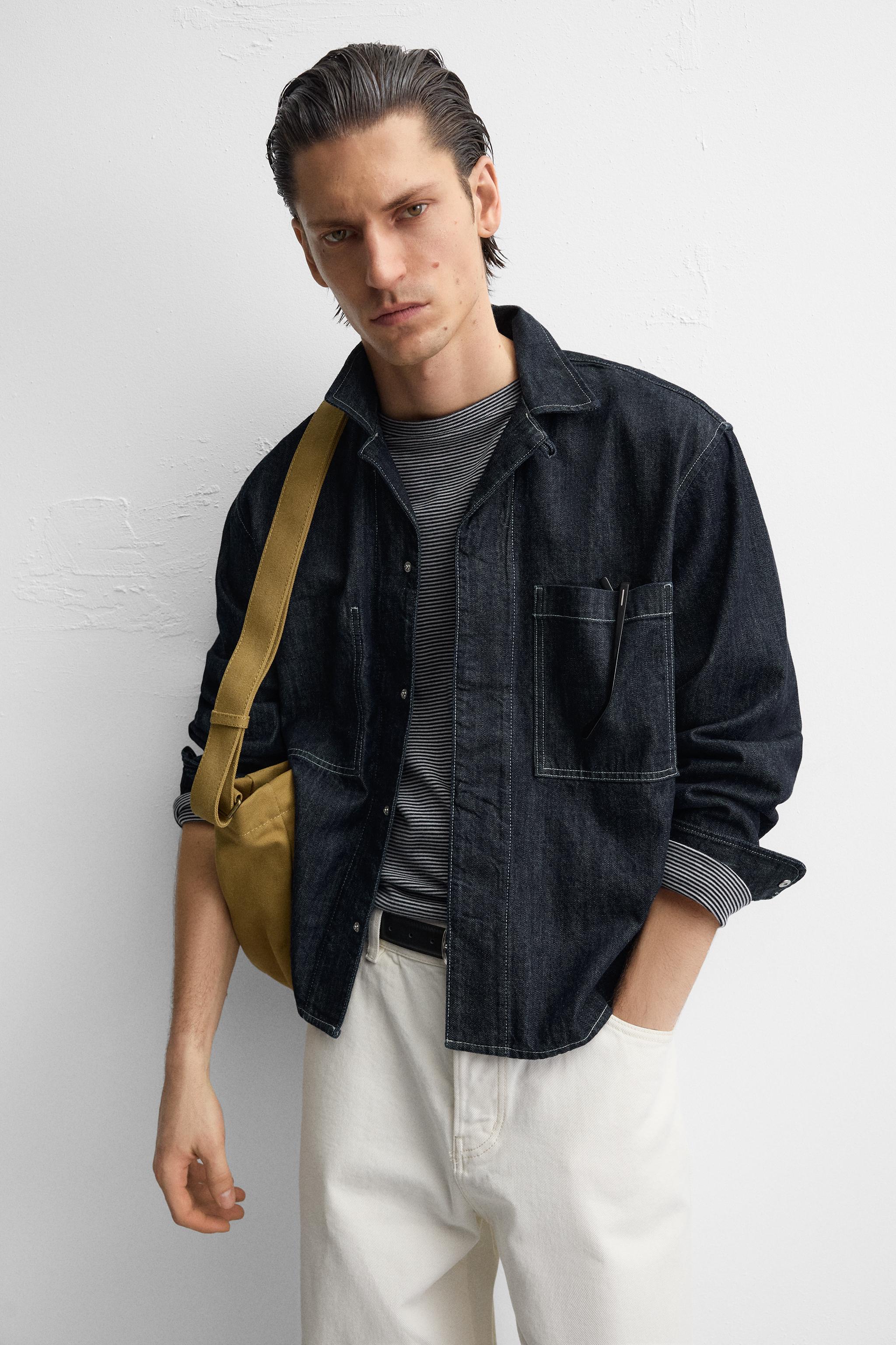 Zara Denim Boxy Fit Shirt