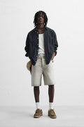 Zara Straight Fit Denim Short