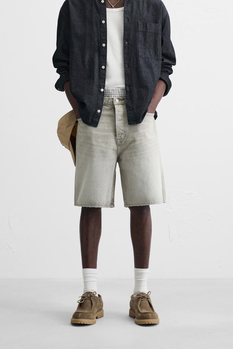 Zara Straight Fit Denim Short