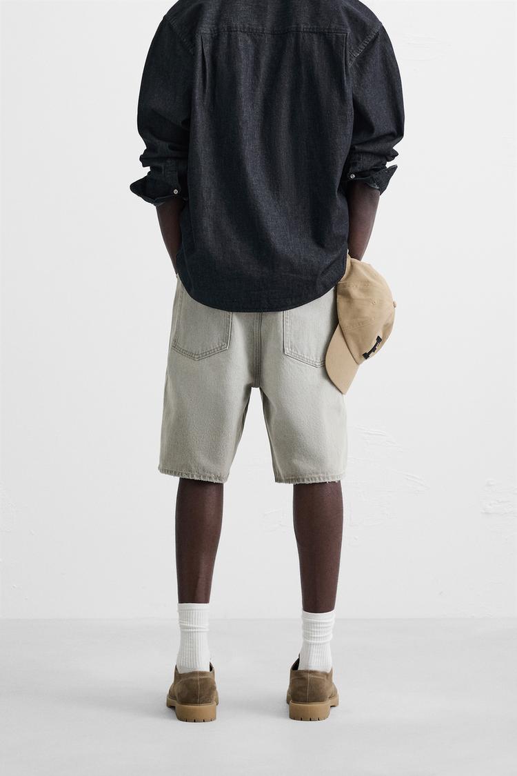 Zara Straight Fit Denim Short