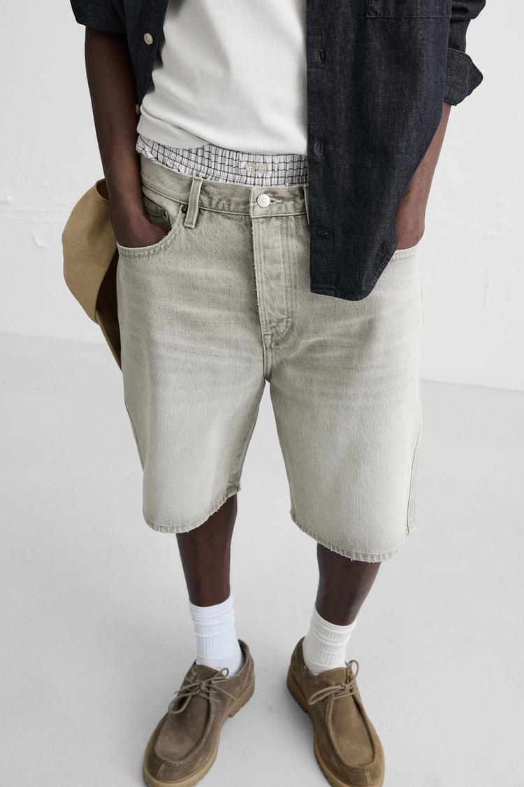 Zara Straight Fit Denim Short