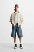 Zara Baggy Carpenter Denim Short
