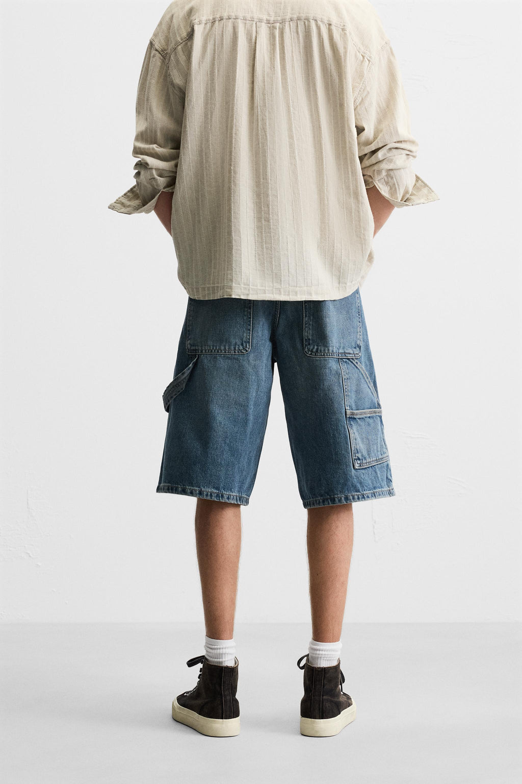 Zara Baggy Carpenter Denim Short