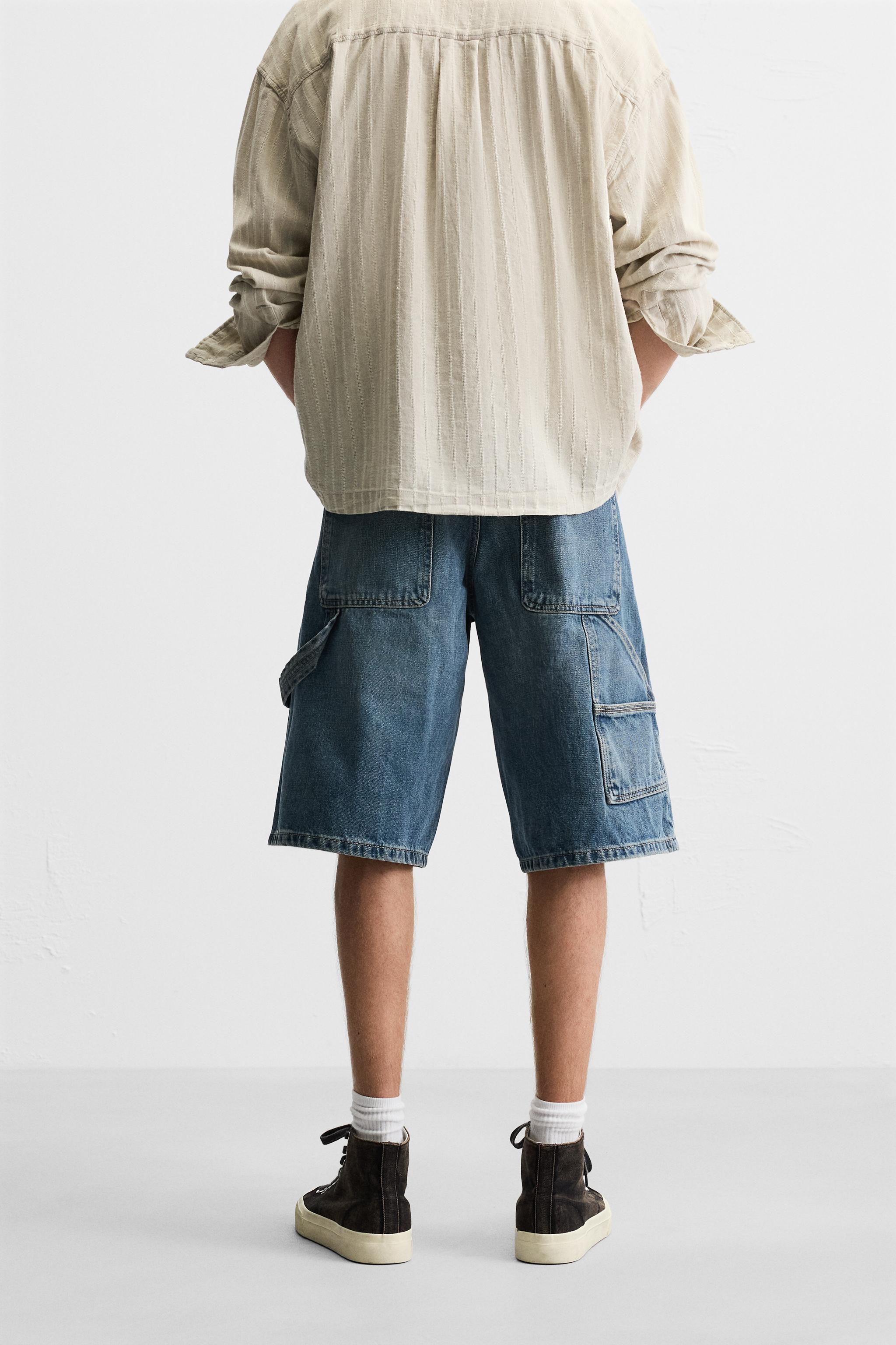 Zara Baggy Carpenter Denim Short