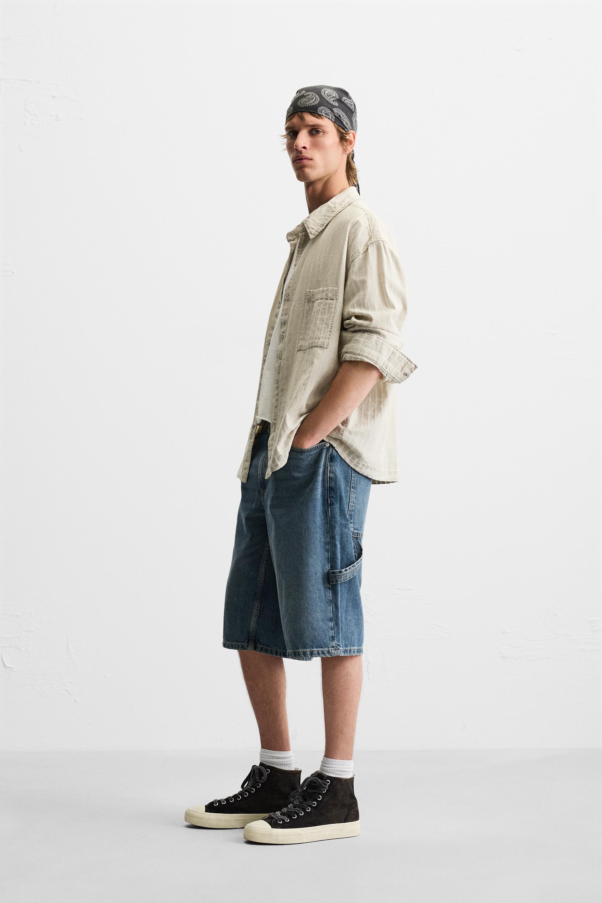 Zara Baggy Carpenter Denim Short