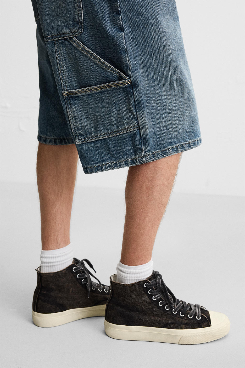 Zara Baggy Carpenter Denim Short