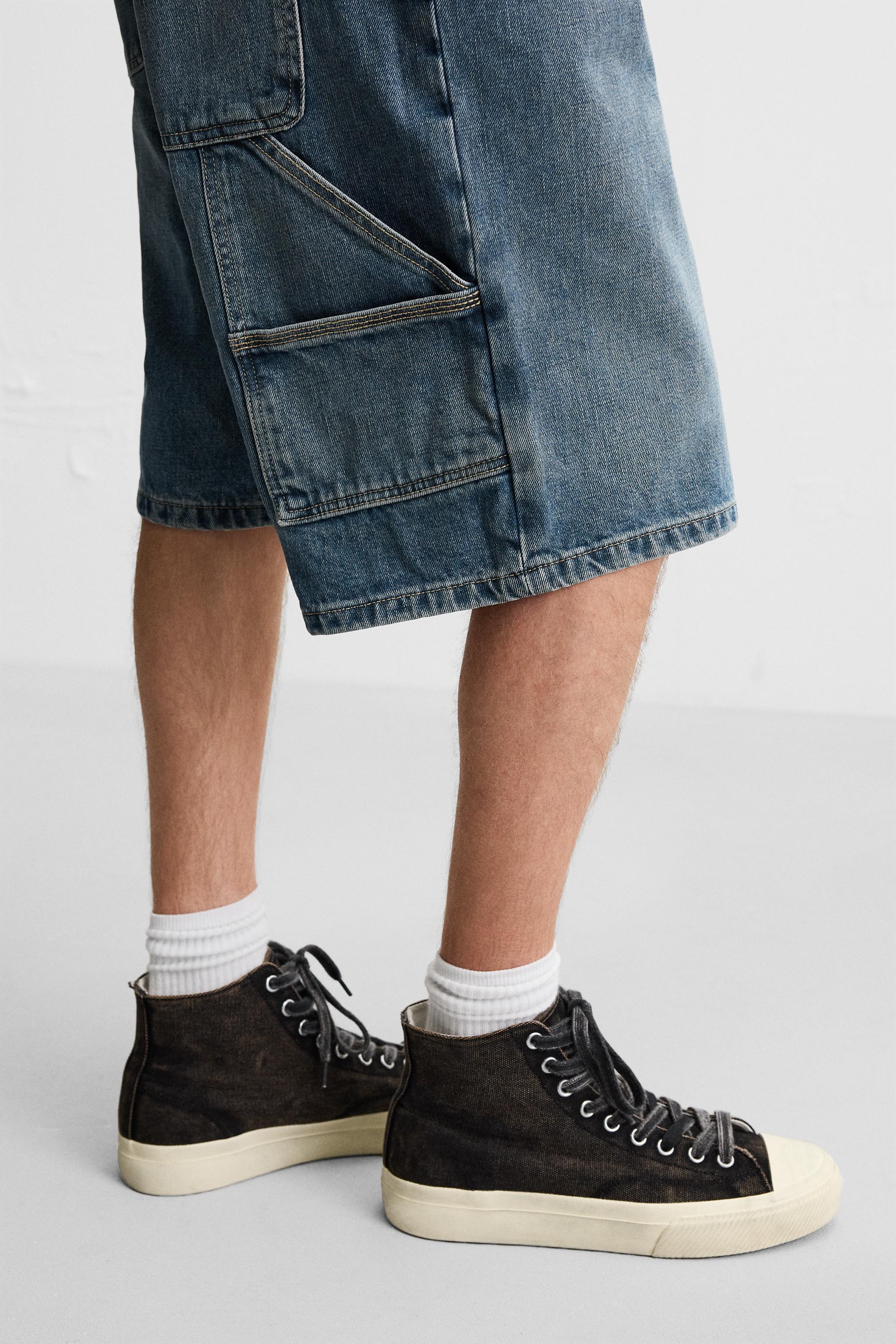 Zara Baggy Carpenter Denim Short